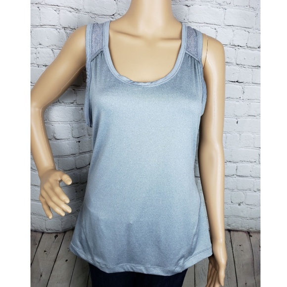 Athleta Tops - Athleta Gray Stretch Workout Tank Top Large